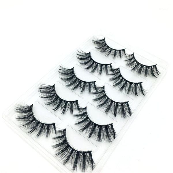 

pairs natural false eyelashes handmade 3d faux mink lashes winged fake eyelash makeup tool1