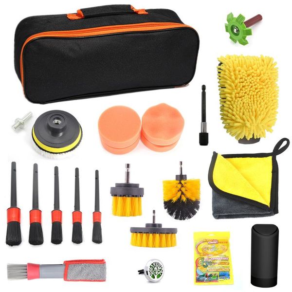 

car sponge drill brush attachment set power scrubber polisher bathroom cleaning kit with extender kitchen tools