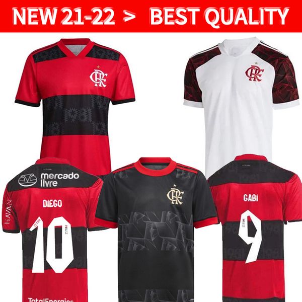 

2021 2022 flamengo soccer jerseys player version diego e.ribeiro gabriel b. gabi 21 22 football shirts matheuzinho gerson pedro de arrascaet, Black;yellow
