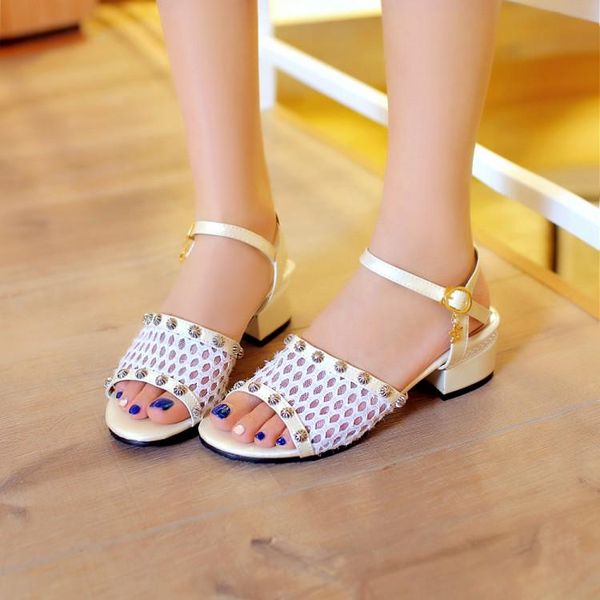 

big size 11 12 13 14 15 16 17high heels sandals women shoes woman summer ladies open-toed the fish's mouth thick with, Black