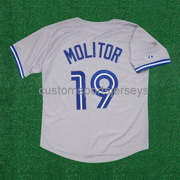 

men women youth embroidery paul molitor road grey jersey all sizes, Black