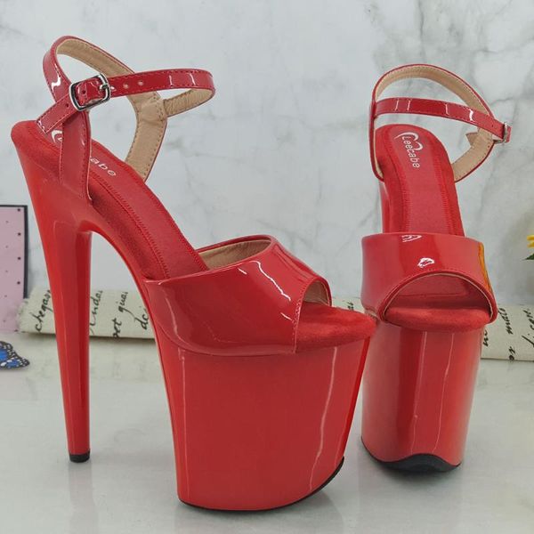 

dress shoes leecabe 8inches red platform 20 cm high heels pole dance, Black