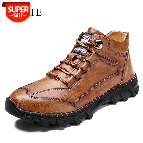 

men casual shoes sneakers leather men's classic man boots lace-up footwear mocassin big size 38-48 #rb0v