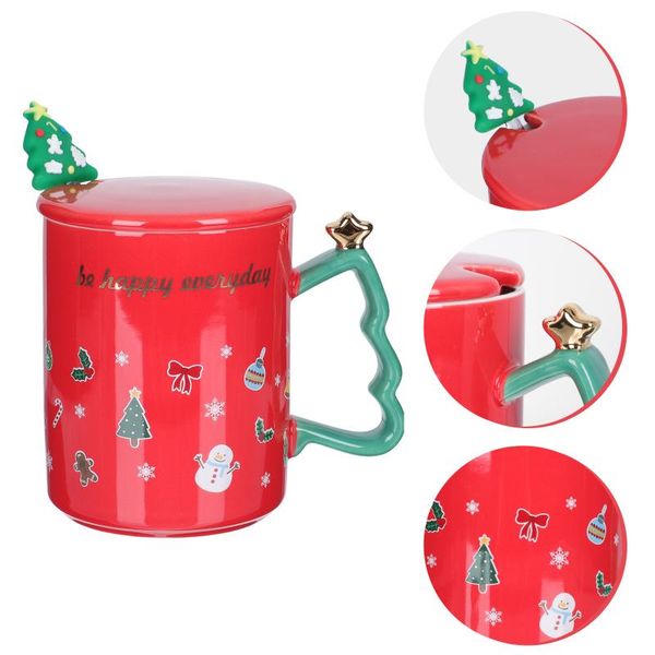 

mugs 1 set christmas mug ceramic household creative cartoon water cup
