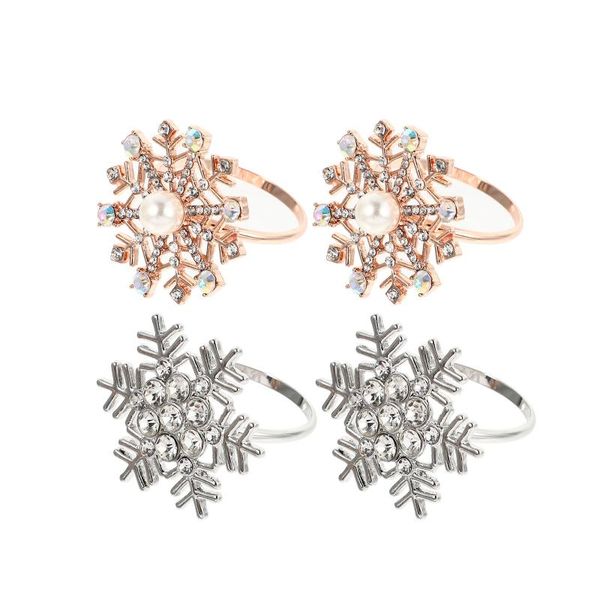 

napkin rings 4pcs creative christmas buckles exquisite xmas (assorted color)