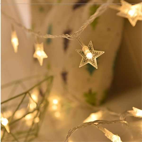 

led pentagram lights, star strings, outdoor bedroom decorative lights