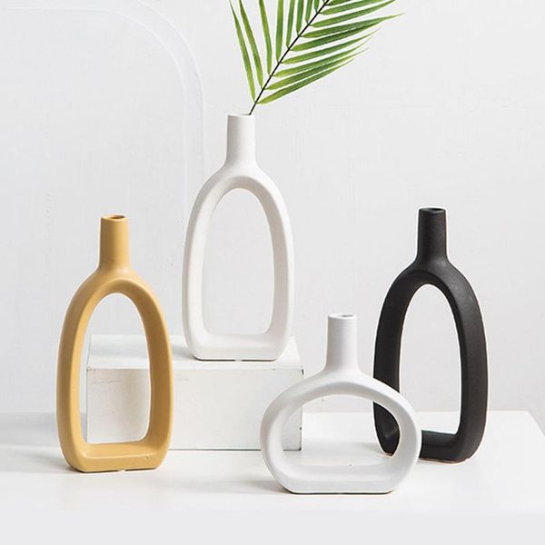 

vases modern art zen vase home living room tv cabinet bookcase decoration ornament deskdry flower arrangement crafts