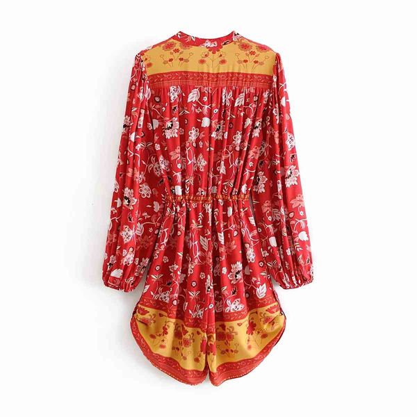 

red mermaid summer designer fall women's fashion show slim waist v long sleeve positioning print jumpsuit, Black;white