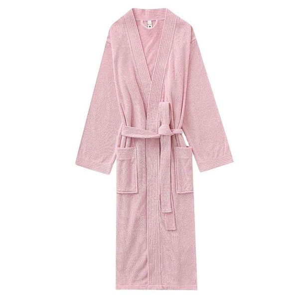 

women's sleepwear el bathrobe women long knitted nightgown double-sided toweling absorbent summer plus size home clothing nightwear, Black;red