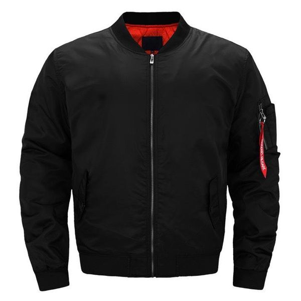 

men's jackets pilot air men bomber jacket mens military casual solid zipper green fit slim male coats, Black;brown