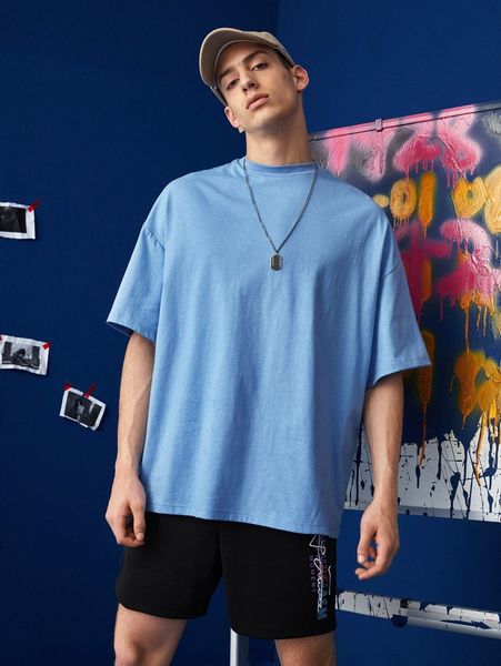 

men drop shoulder 63wp#, White;black