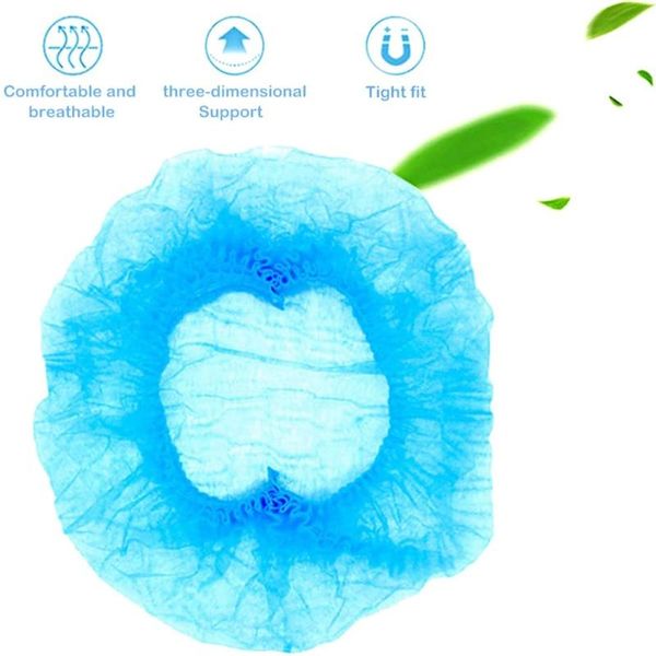 

non-woven disposable shower caps dust hat women men bath bathroom bonnets el hair care 50pcs