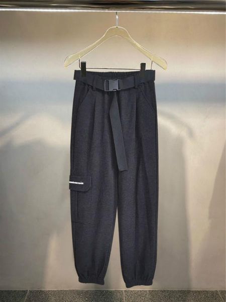 

women's pants & capris 2021 autumn winter trendy design high waist casual loose versatile women men classic cargo belt fashion a2, Black;white