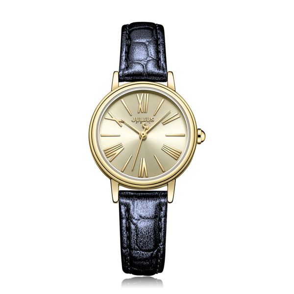 Julius Watch OL Senhoras Negócios Assista Roma Número Quartz-Assista Couro Fashion Fashion's Watch's Waterproof Reloj JA-1082