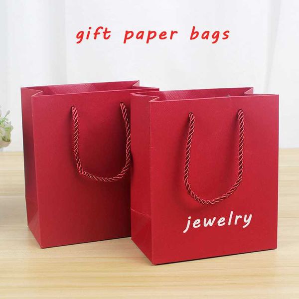 

gift wrap 10pcs paper bag with handle jewelry package birthday festival christmas party for various packaging