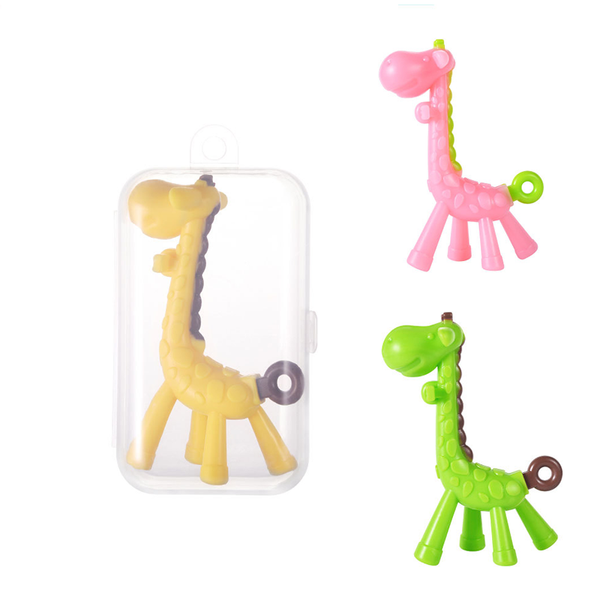 

baby teeth that fawn molar rod giraffe to bite the teether safty baby teether pacifier cartoon teething nursing safety silicone