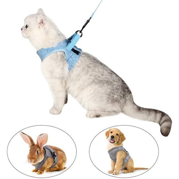

cat collars & leads escap-proof pet harness for cats adjustable vest puppy dog comfortable kitten walking and leash supplies