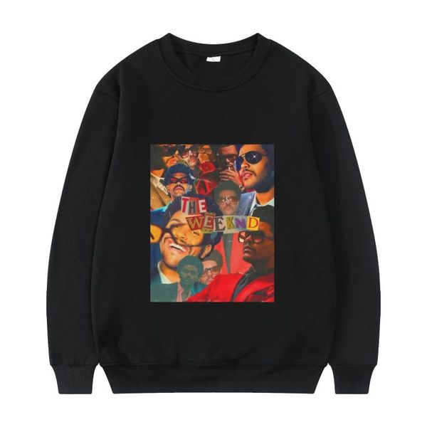 

men's hoodies & sweatshirts the weeknd rapper hip hop singer sweatshirt harajuku fashion creativity brand pullover men women funny clot, Black