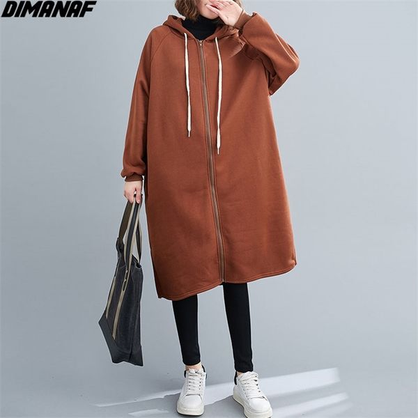 

plus size women solid hoodies sweatshirt long cardigan casual vintage cotton autumn oversize outerwear 210531, Black