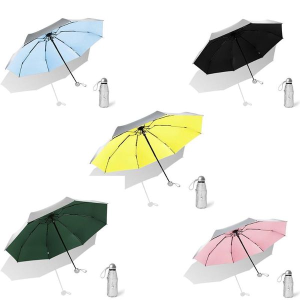 

umbrellas mini women pocket small umbrella anti uv paraguas sun rain wind proof light folding portable for boy girl