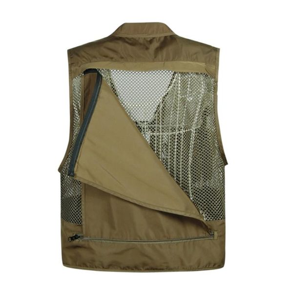 

men's vests mesh breathable multi pockets fishing vest for men,, Black;white