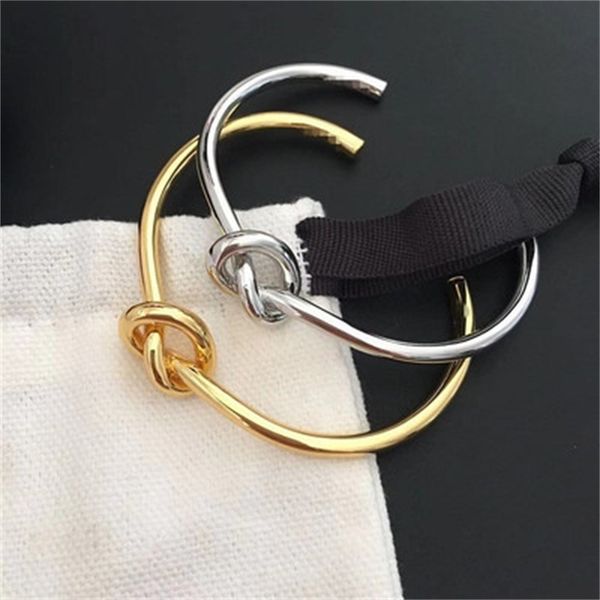 

gold knot love pearl inlay charm designer bangle bracelet bileklik bransoletki damskie bracelet femme 210918, Black