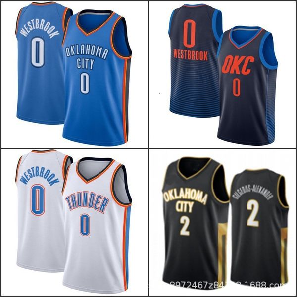 

tracksuit jerseys a shirt thunder team no. 0 weishao embroidered basketball, Gray