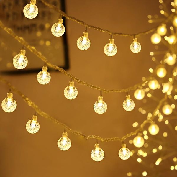 

strings 10m 20m crystal balls led fairy string light usb power lamp for wedding party christmas outdoor lights room garland decoration