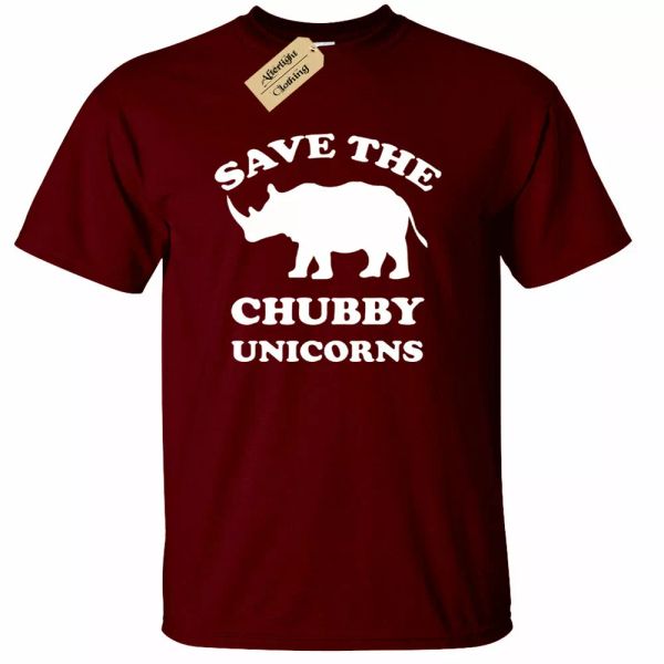 

save the chubby unicorns funny t-shirt rhino unicorn gift mens t-shirt, White;black