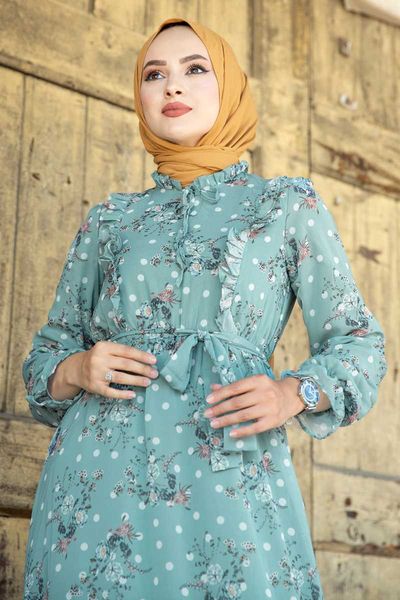 

ethnic clothing front frilly chiffon dress abaya kimono dubai turkey kaftan muslim cardigan abayas dresses for women casual, Red