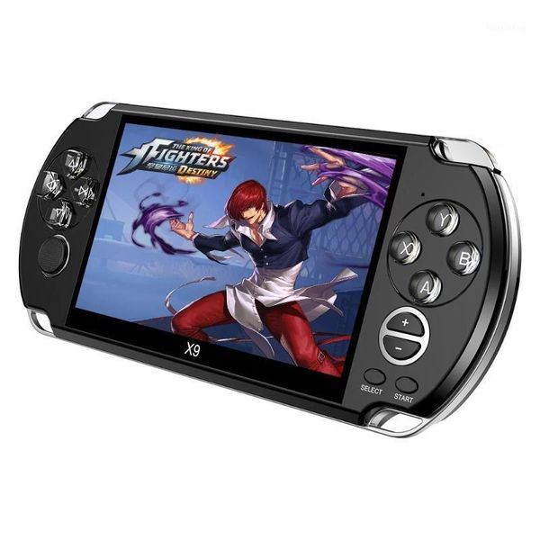 

video retro game console x9 for psvita handheld player psp viat games 5.0 inch screen tv out with mp3 movie camera portable players1