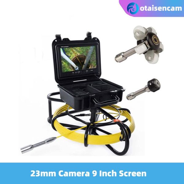 

cameras 9 inch monitor 23mm camera sewer drain pipe inspection system dvr keyboard wifi spot 5mm fiberglass cable