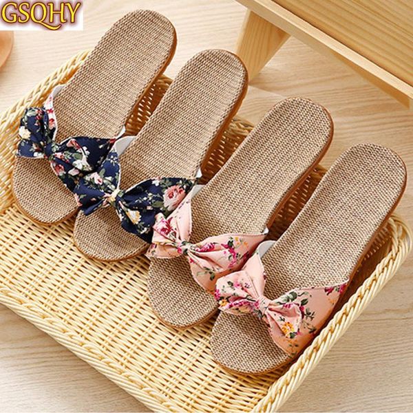 

women bowtie slippers cane slides fashion candy color indoor non-slip light weight shoes solid summer comfort beach footwear, Black