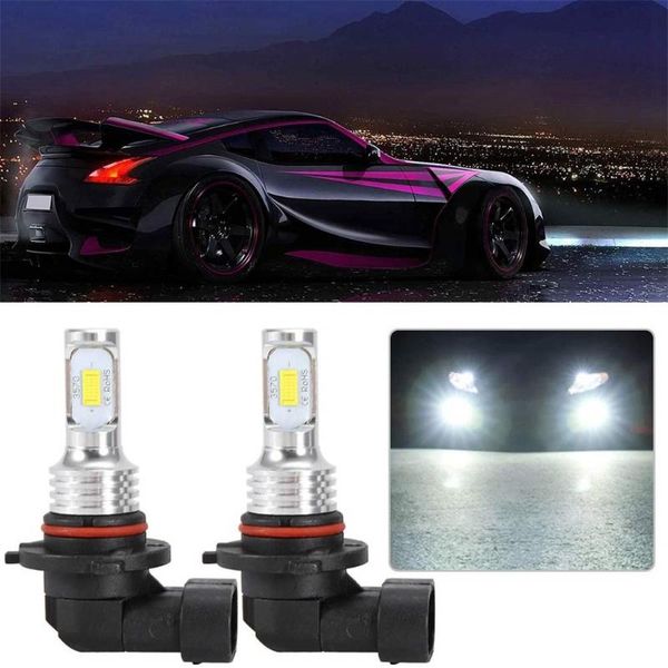 

car headlights carprie 2pcs fog light 2021 dc 12v-24v h10 6000k 80w 1100lm bulbs led lamp for diy 1224
