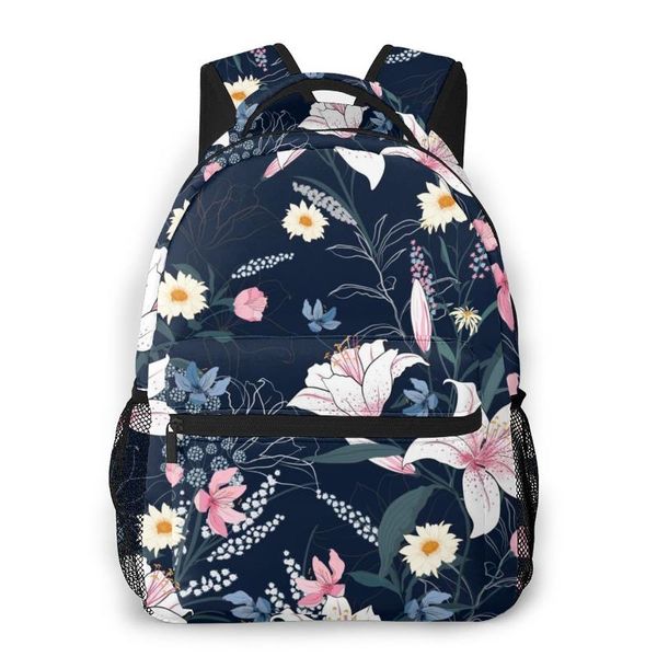 

backpack travel pack tropical botanical flowers sports bag outdoor climbing