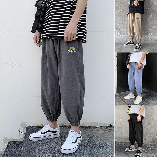 

men's pants summer thin loose legged corset trend knickers japanese harajuku big size radish casual, Black