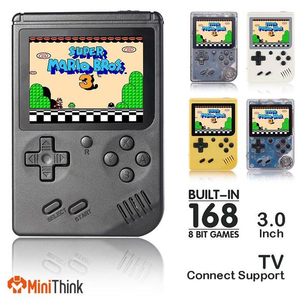 

portable game players 3.0 handheld mini retro for fcs player 8 bit built-in 168 in 1 gift kids pocket tv