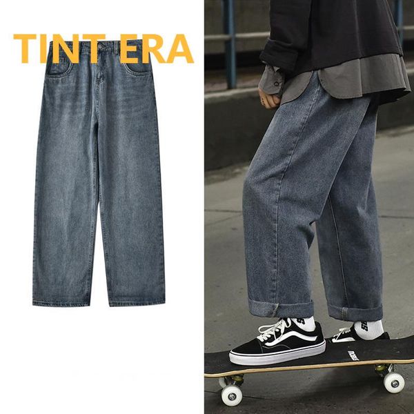 

women's jeans tint era high waist vintage straight pants womenfashion momdenim overalls loose trousersleg thin pantalon femme y2k, Blue