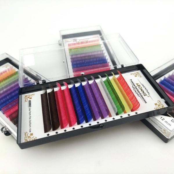 

false eyelashes abonnie colorful indiavidual eyelash extension colored mink lashes fluffy supplies for eye beauty