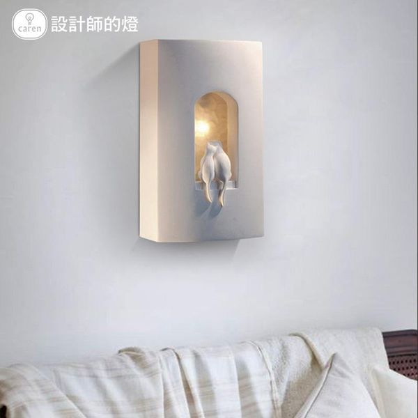 

wall lamp modern american country retro mirror front light creative bedside bedroom living room study long arm
