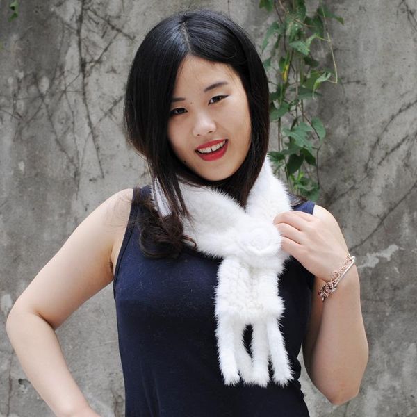 

scarves cx-s-70e real scarf for women luxury knitted, Blue;gray