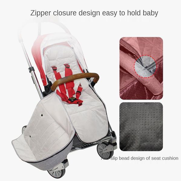 

stroller parts & accessories sleeping bag to keep warm cart cover general thickening foot cushion wind cap out in winter