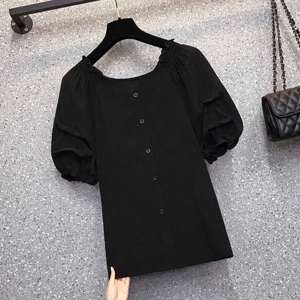 

summer blouses patchwork blusas womens simple hipster shirts female pocket short sleeve girls preppy blusa office lady 210604, White