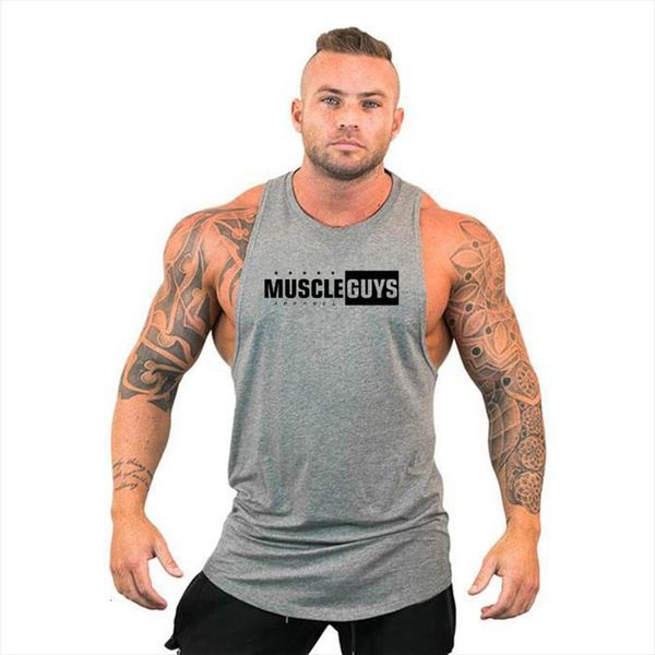 

muscleguys brand gym clothing singlet mens canotte bodybuilding stringer tankfitness shirt muscle guys sleeveless, White;black