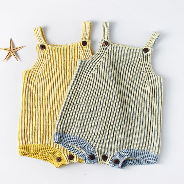 

baby clothes knit rompers spring autumn infant boys girls pure color bodysuit black friday g8eq, Blue