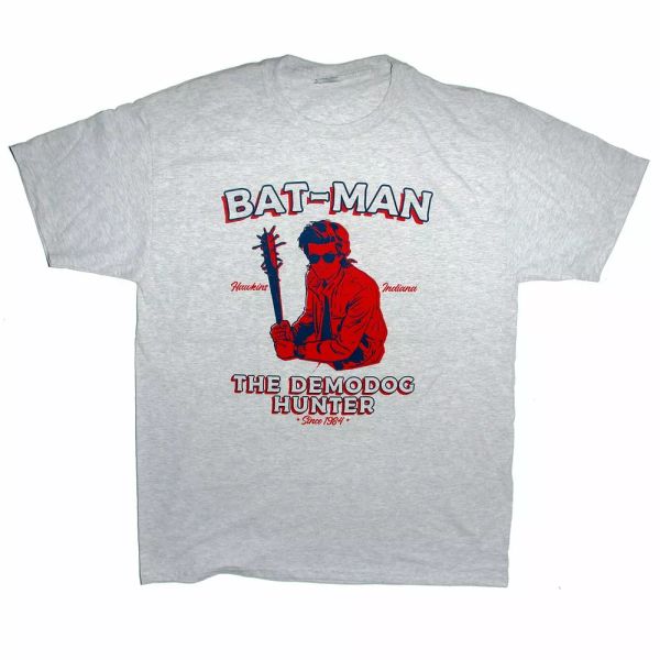 

bat-man steve the demodog hunter t shirt, White;black