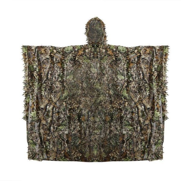 

hunting sets clothes camo 3d leaf cloak yowie ghillie breathable open camouflage birdwatching poncho windbreaker sniper gear