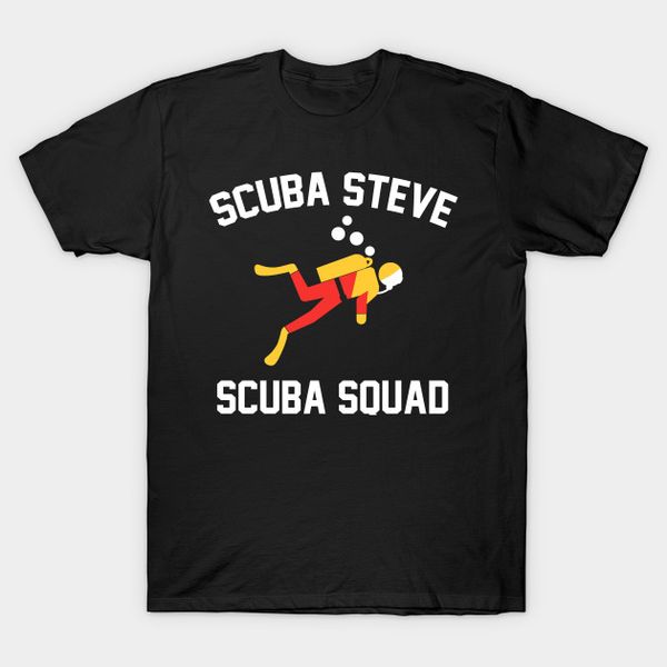 

scuba steve scuba squad vintage t-shirt size s-5xl, White;black