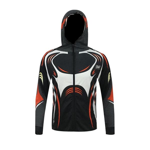 

racing jackets 2021 quick dry moisture-wicking uv sun protection jerseys upf 50+ anti-mosquito long sleeves breathable fishing anti-uv, Black;red