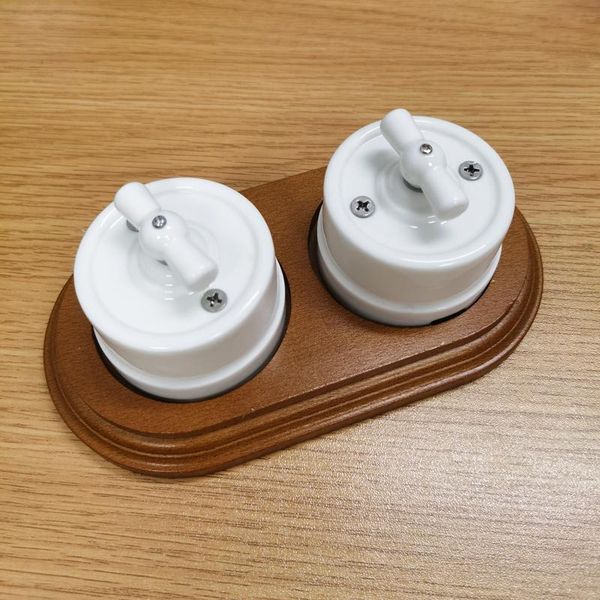 

smart home control eu ceramic rotary switch wall lamp light knob socket 10a 250v for decoration